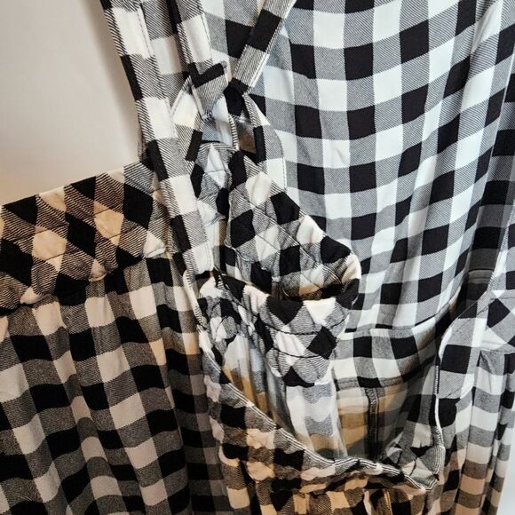 6X 30W Torrid Wide Leg Stretch Jumper Gingham Crepe Overalls Pull On Plussize Po - Picture 4 of 7